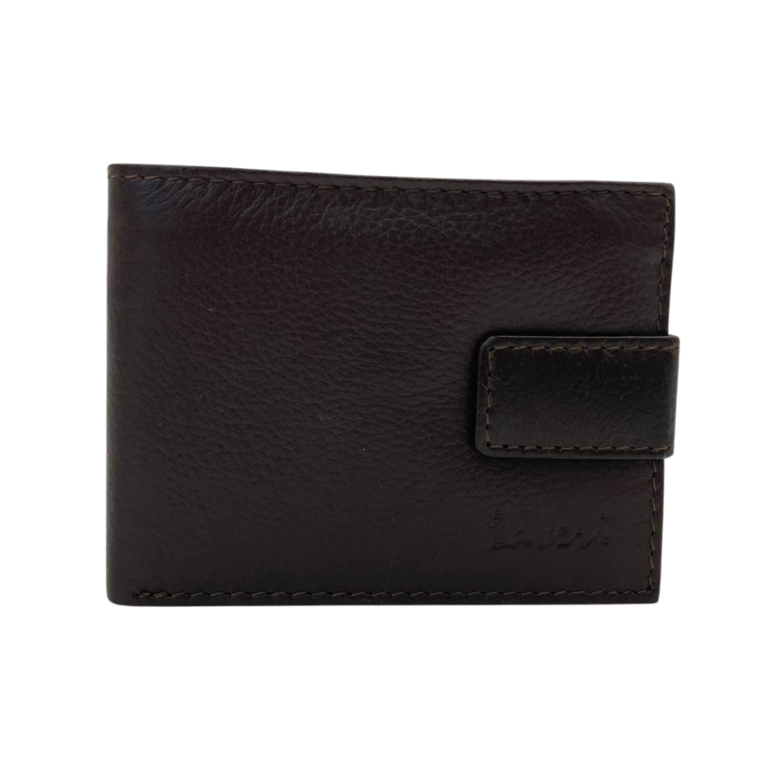Mens Genuine Leather Mens wallet Leather Lined Bi fold Wallet For Men # 1326L