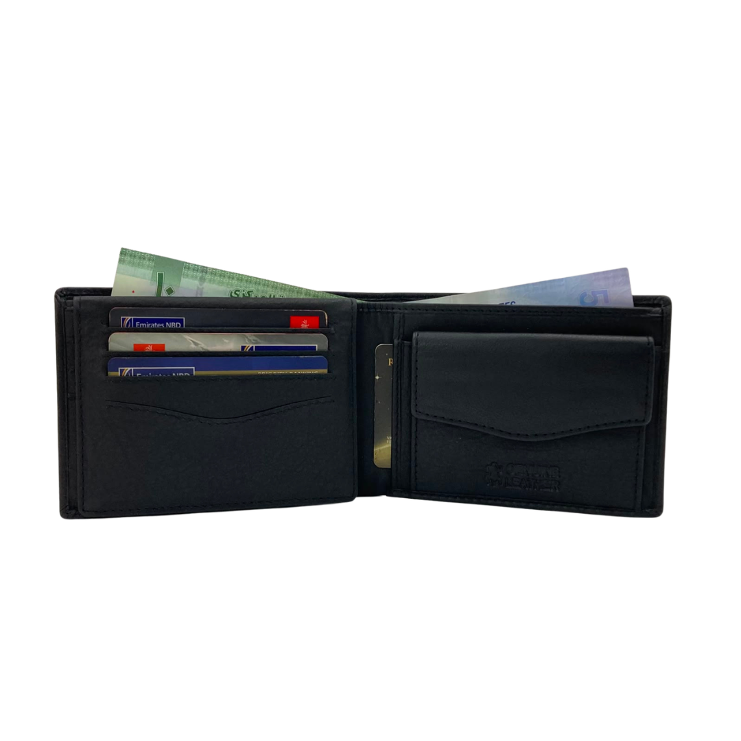 Antq, Smooth Leather Wallet With Inside Leather Lining # 4360