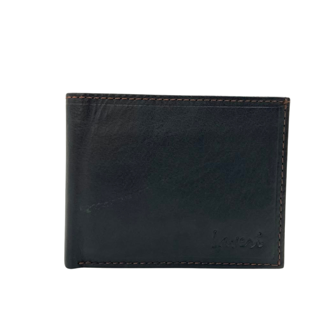 Mens Genuine Leather Mens wallet Leather Lined Bi fold Wallet For Men # 1426C