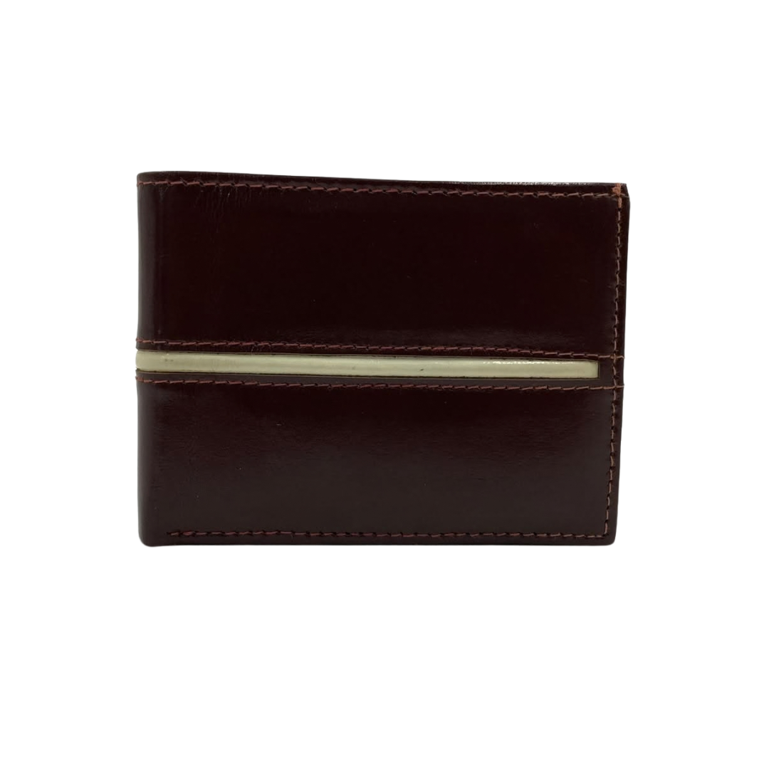 Classic Men's Waterproof Bifold Leather Wallet with Flip ID Window #1728
