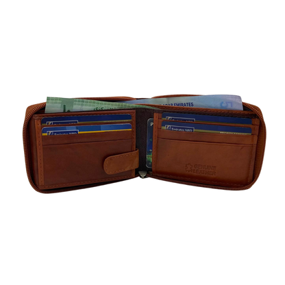 Fullzip leather mens Wallet #1756Z