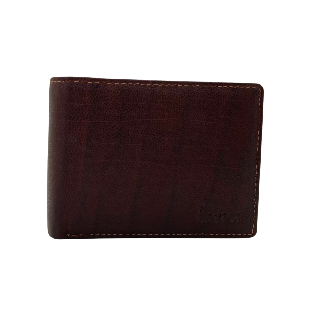 Mens Genuine Leather Mens wallet Leather Lined Bi fold Wallet For Men # 1250C