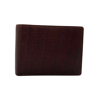 Mens Genuine Leather Mens wallet Leather Lined Bi fold Wallet For Men # 1250C