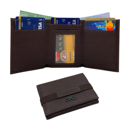 Compact Trifold Cards & Cash Wallet #  1891 [8] Elastic