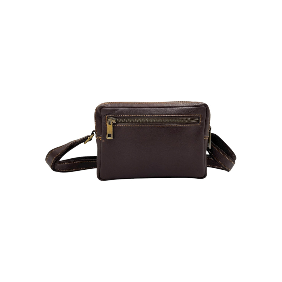 Hand Pouch, Wash Bag, Toiletry, Genuine Leather # 2040HN [STRAP]
