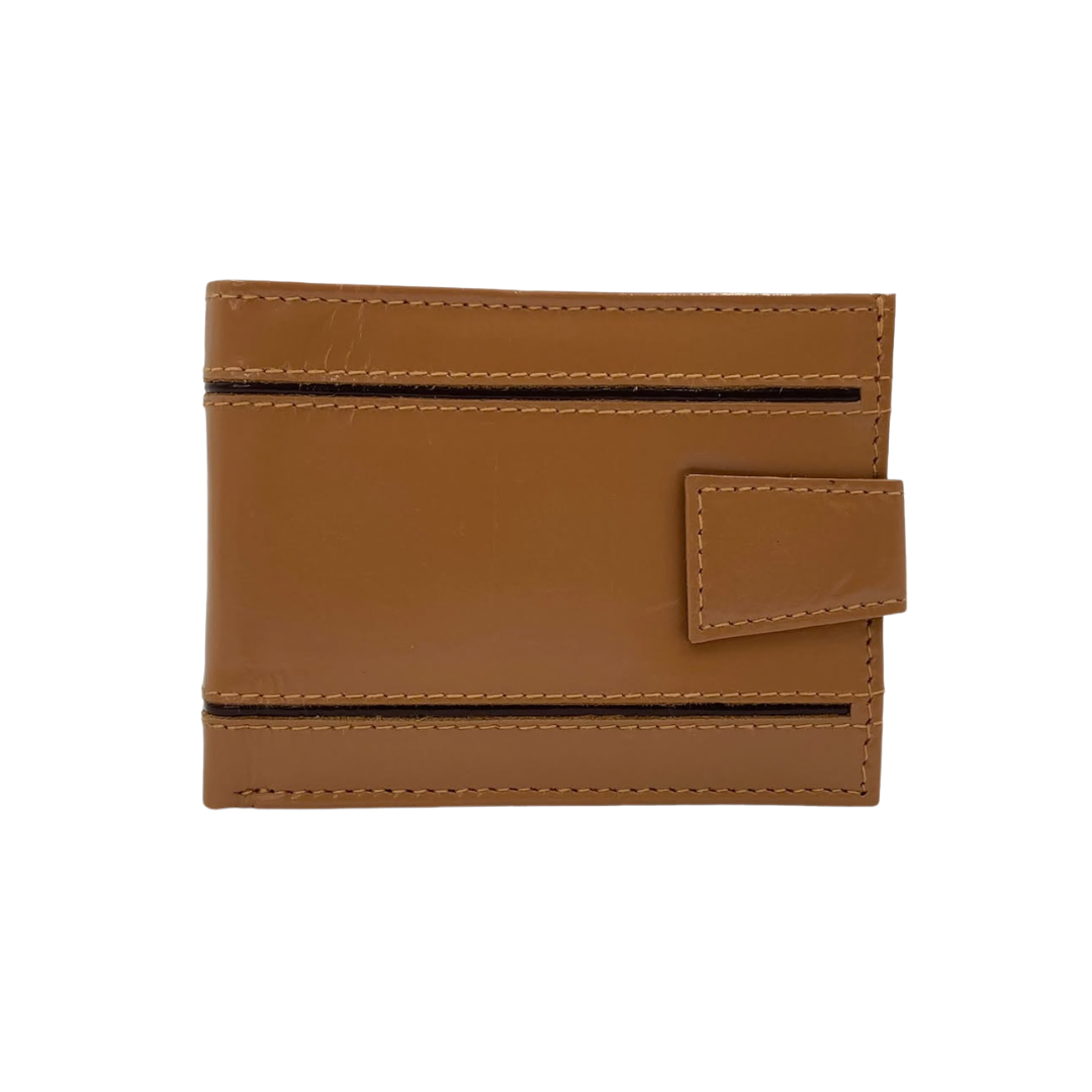 Classic Men's Waterproof Bifold Leather Wallet with Flip ID Window #1728L (D.L.)