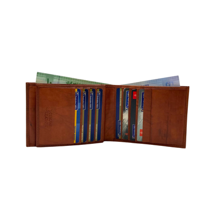 Antq, Smooth Leather Wallet With Inside Leather Lining # 1888