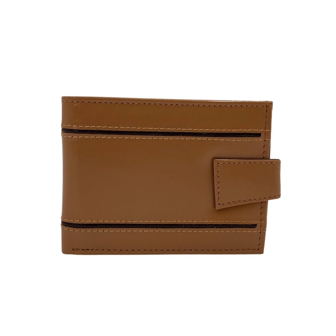 Classic Men's Waterproof Bifold Leather Wallet with Flip ID Window # 892L (D.L.)