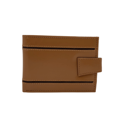 Classic Men's Waterproof Bifold Leather Wallet with Flip ID Window # 892L (D.L.)