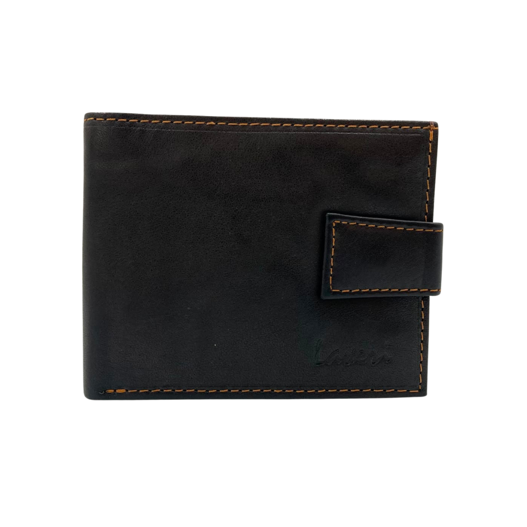 Mens Genuine Leather Mens wallet Leather Lined Bi fold Wallet For Men # 983AL