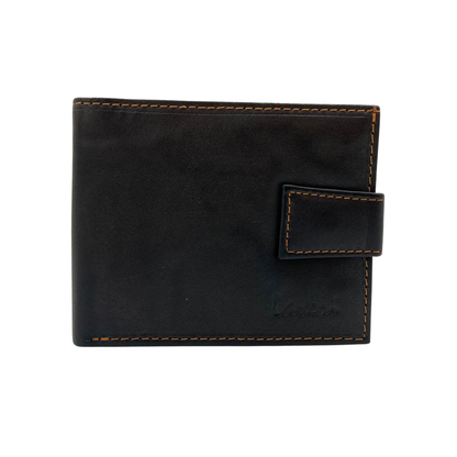 Mens Genuine Leather Mens wallet Leather Lined Bi fold Wallet For Men # 983AL