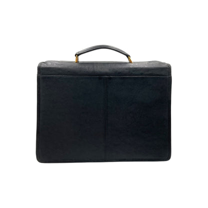 Office Laptop & Document Leather Bag With Flap Lock # 3-BELU