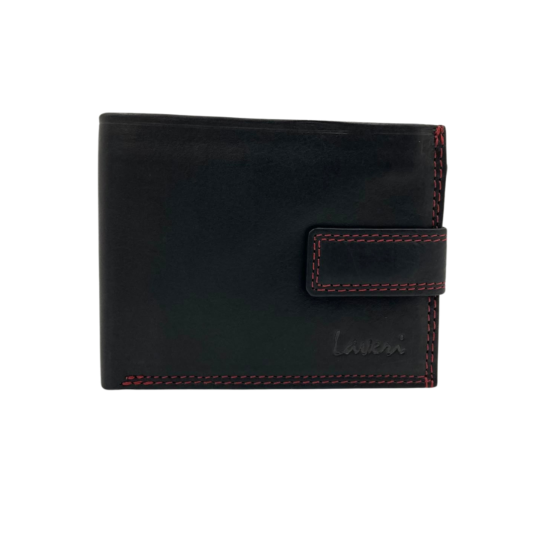 Mens Genuine Leather Mens wallet Leather Lined Bi fold Wallet For Men # 1013L