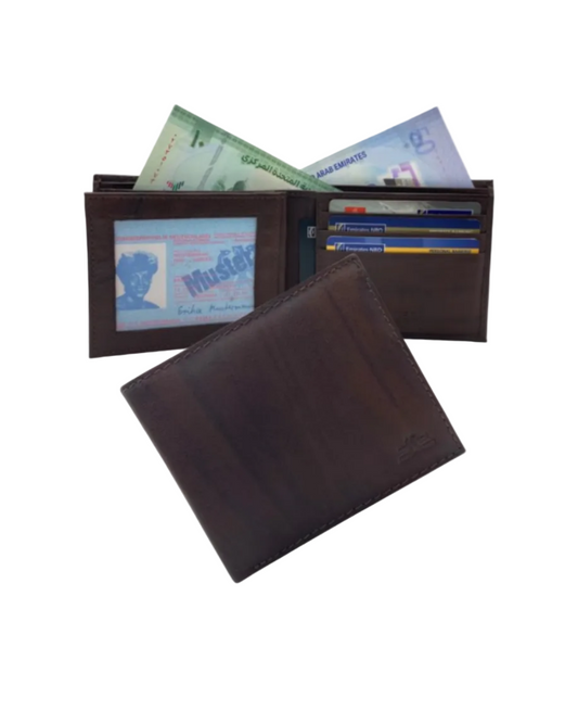 Smooth Leather 2 Photo ID Billfold Wallet # 4277