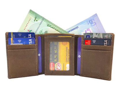 VIP Vintage Men's Trifold Wallet # RFID 1159 ELASTIC