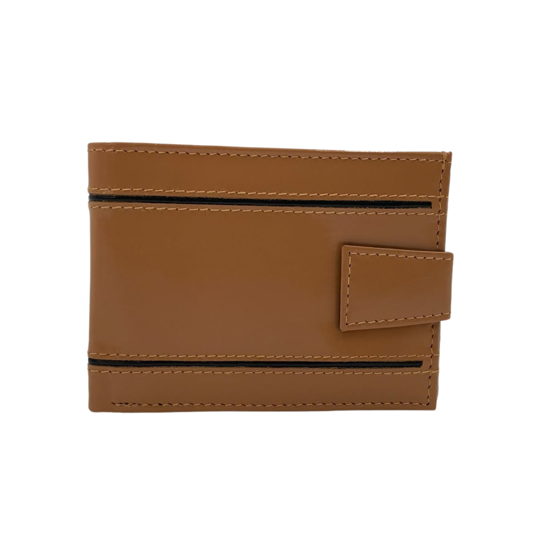 Classic Men's Waterproof Bifold Leather Wallet with Flip ID Window #1728L (D.L.)