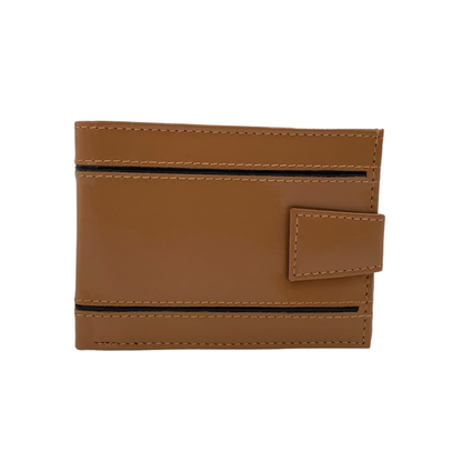 Classic Men's Waterproof Bifold Leather Wallet with Flip ID Window #1728L (D.L.)