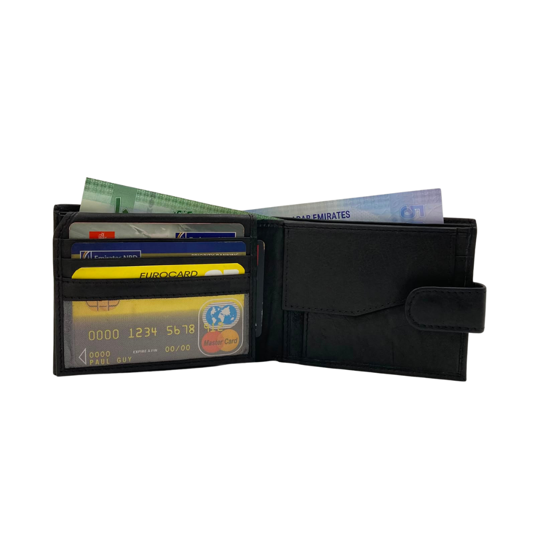Antq, Smooth Leather Wallet With Inside Leather Lining # 1981CL