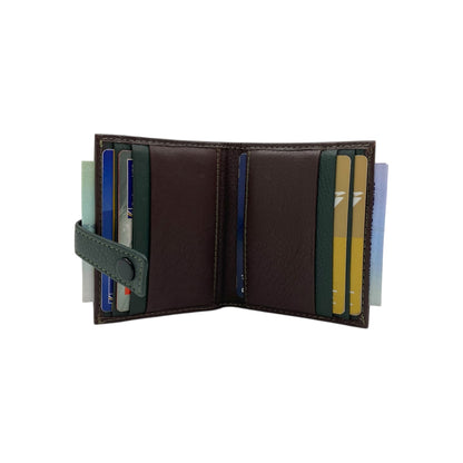 Card Case & Cash Wallet Compact Size 12 Card Space Plus Zip For Coins # 4029Z