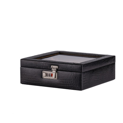 Large Bangle Box in Premium Genuine Leather Glass Top_12