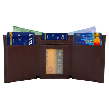 RFID Compact Trifold Cards & Cash Wallet #  1891 [8] Elastic