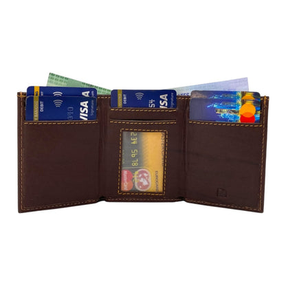 RFID Compact Trifold Cards & Cash Wallet #  1891 Elastic