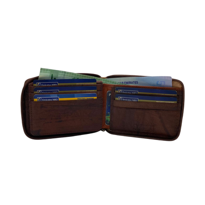 Fullzip leather mens Wallet #1541Z