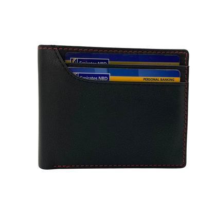 Mens Genuine Leather Mens wallet Leather Lined Bi fold Wallet For Men # 4094NC.2