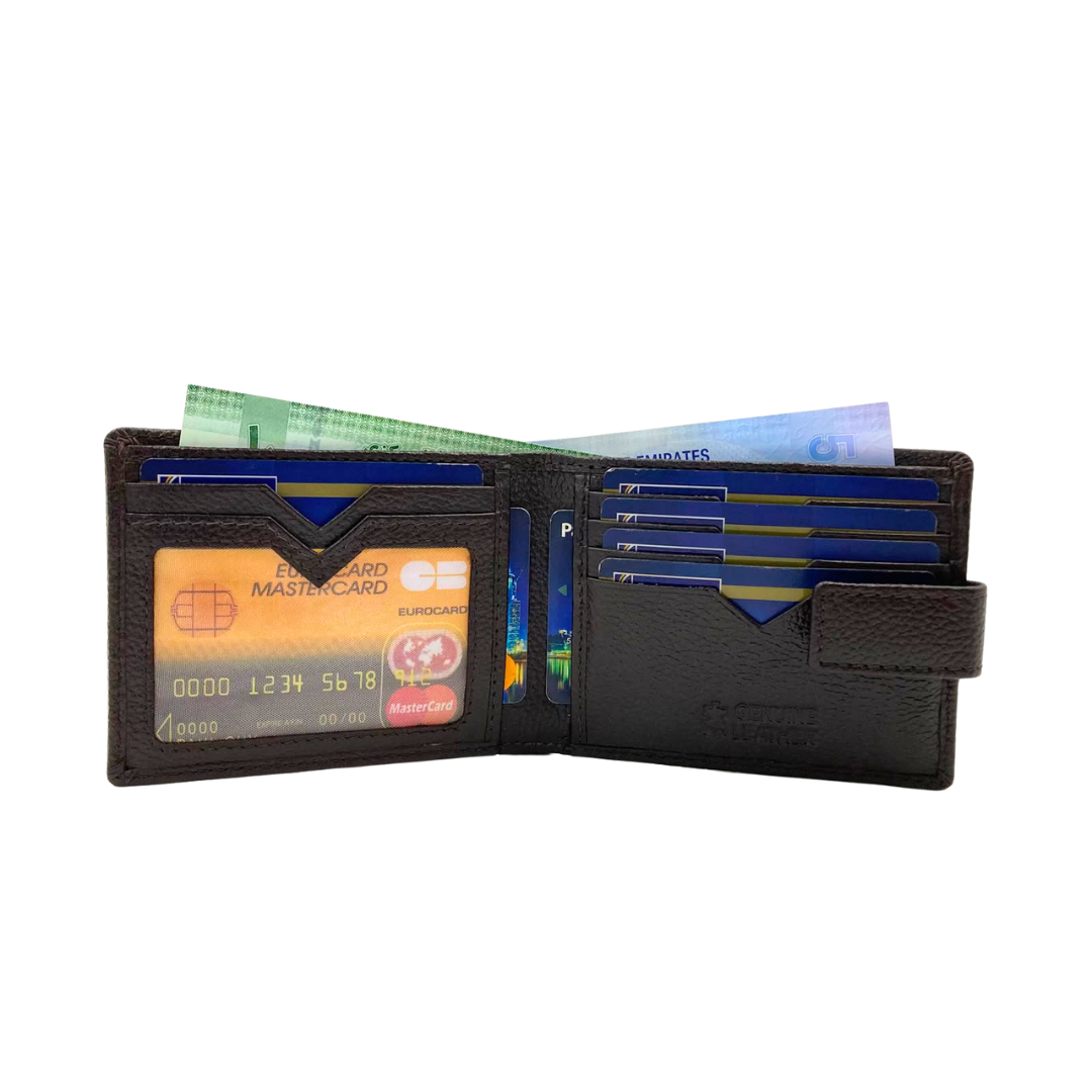 Pebble Texture 6 To 8 Card Slots Wallet # 1138L