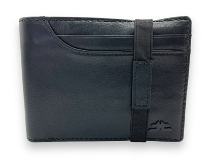 VIP - RFID Multiple Card & Coin, Men's Bifold Wallet With Elastic Lock, Inside Zip # 1244 Elastic