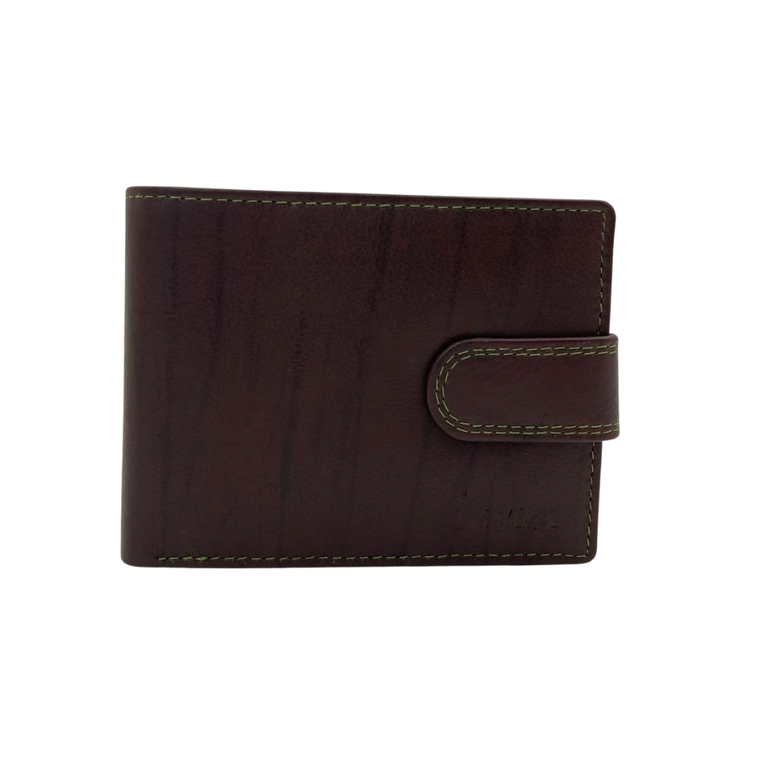 Mens Genuine Leather Mens wallet Leather Lined Bi fold Wallet For Men # 1250CL