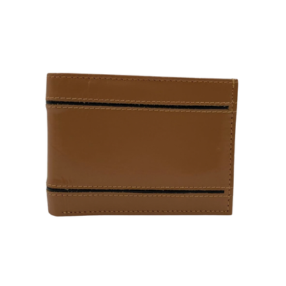 Classic Men's Waterproof Bifold Leather Wallet with Flip ID Window #1728 (D.L.)