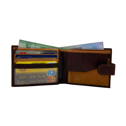 Antq, Smooth Leather Wallet With Inside Leather Lining # 1981CL