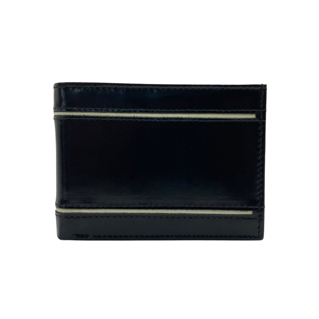 Classic Men's Waterproof Bifold Leather Wallet with Flip ID Window #1728 (D.L.)