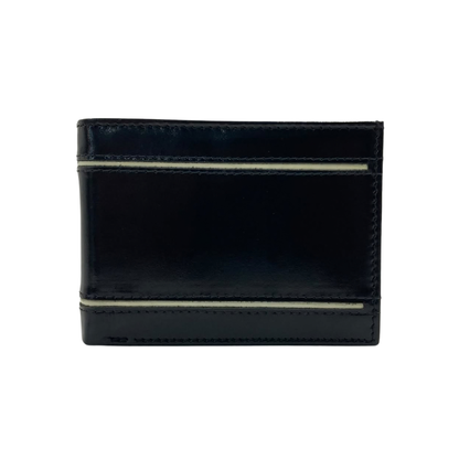 Classic Men's Waterproof Bifold Leather Wallet with Flip ID Window #1728 (D.L.)