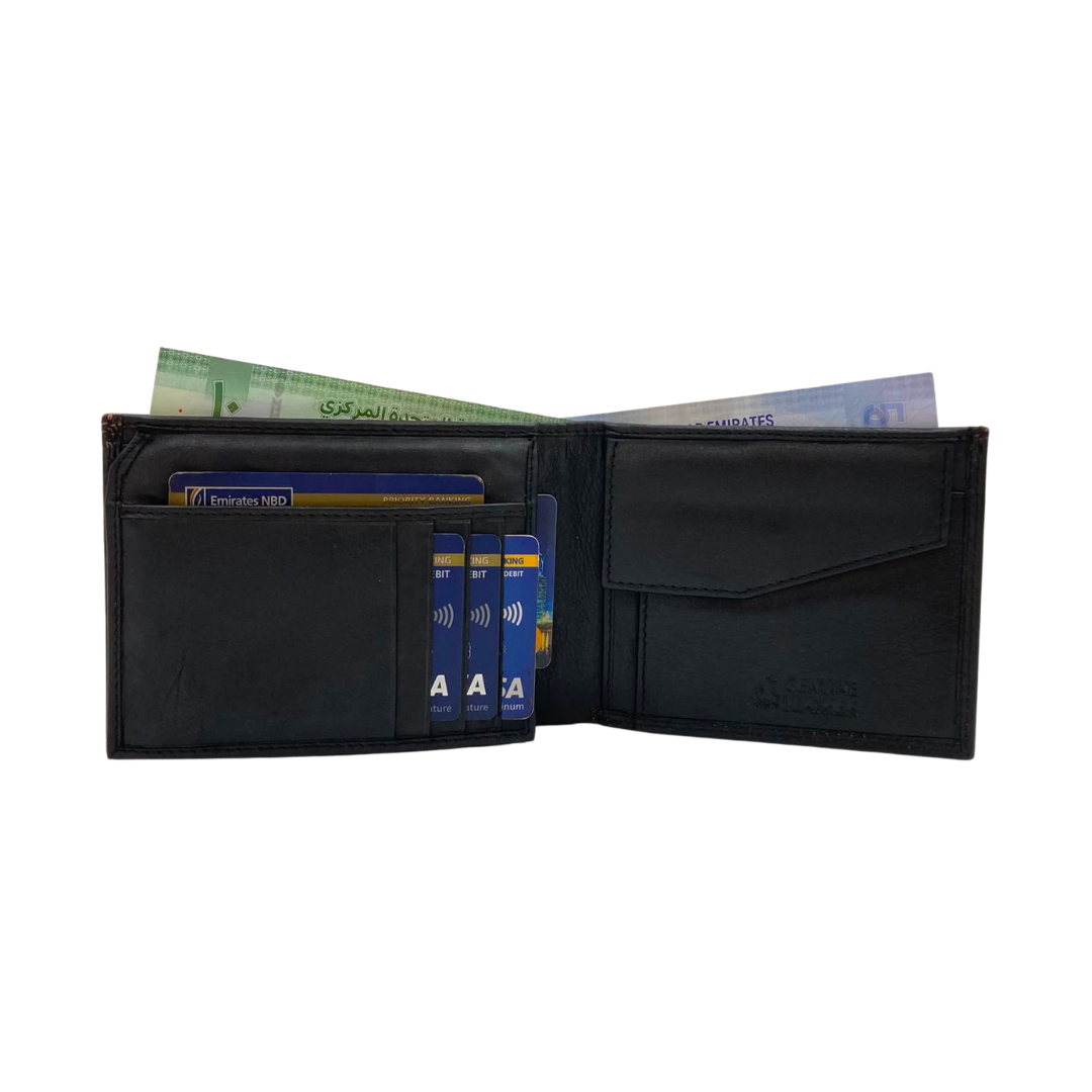 Antq, Smooth Leather Wallet With Inside Leather Lining # 1886C