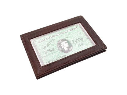 Slim Photo-ID Bifold Cards & Cash Wallet # RFID 1274AM