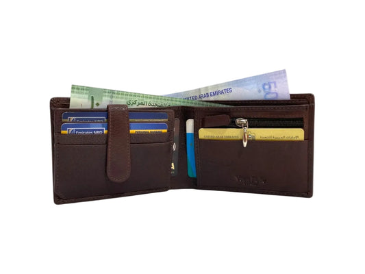 VacaPelle 10-12 Card Billfold Genuine Leather Wallet # 4696A