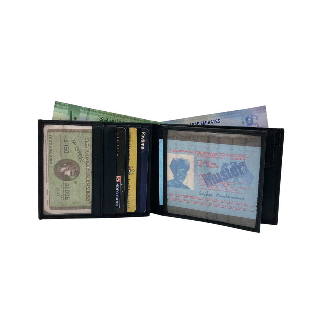 Antq, Smooth Leather Wallet With Inside Leather Lining # 1890C