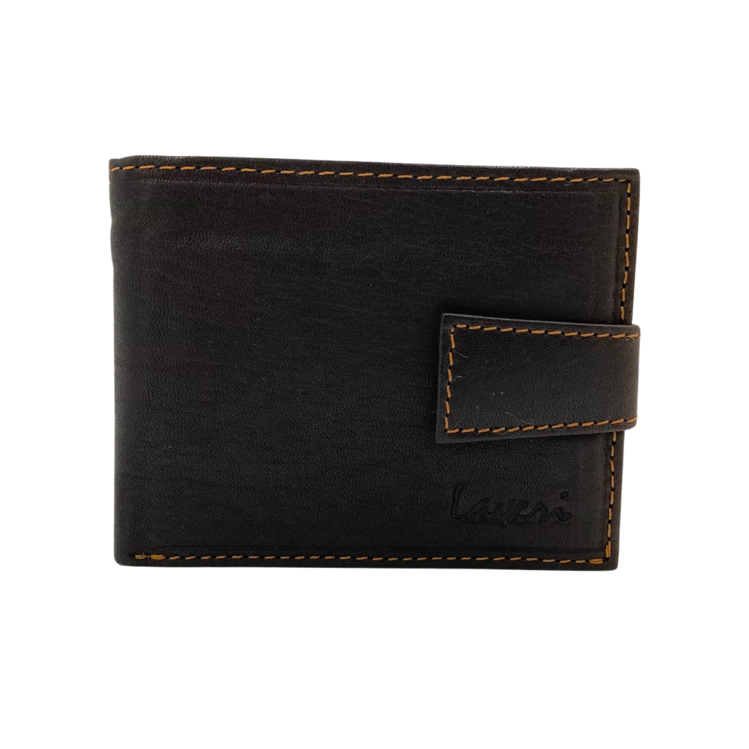Mens Genuine Leather Mens wallet Leather Lined Bi fold Wallet For Men # 1426L