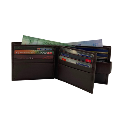 Antq, Smooth Leather Wallet With Inside Leather Lining # 1005L