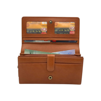 Italian Leather RFID  Women's Multipurpose Leather Wallet # 1252B