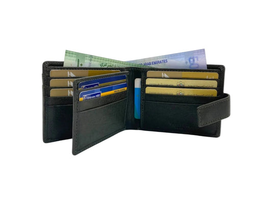 VacaPelle 12-14 Card Billfold Genuine Leather Wallet # 4094NL