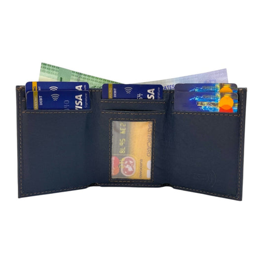 RFID Compact Trifold Cards & Cash Wallet #  1891 Elastic