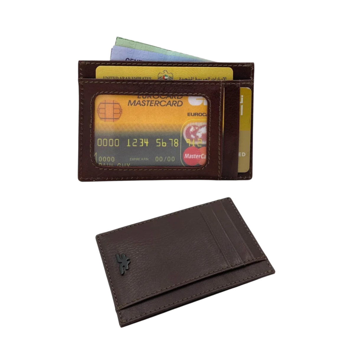 Super Slim Soft Genuine Leather Card Holder, Mini Credit Card Wallet # 1598N PHOTO