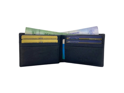 VacaPelle 10-12 Card Billfold Genuine Leather Wallet # 1074