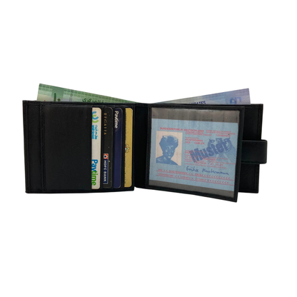 Antq, Smooth Leather Wallet With Inside Leather Lining # 1888L