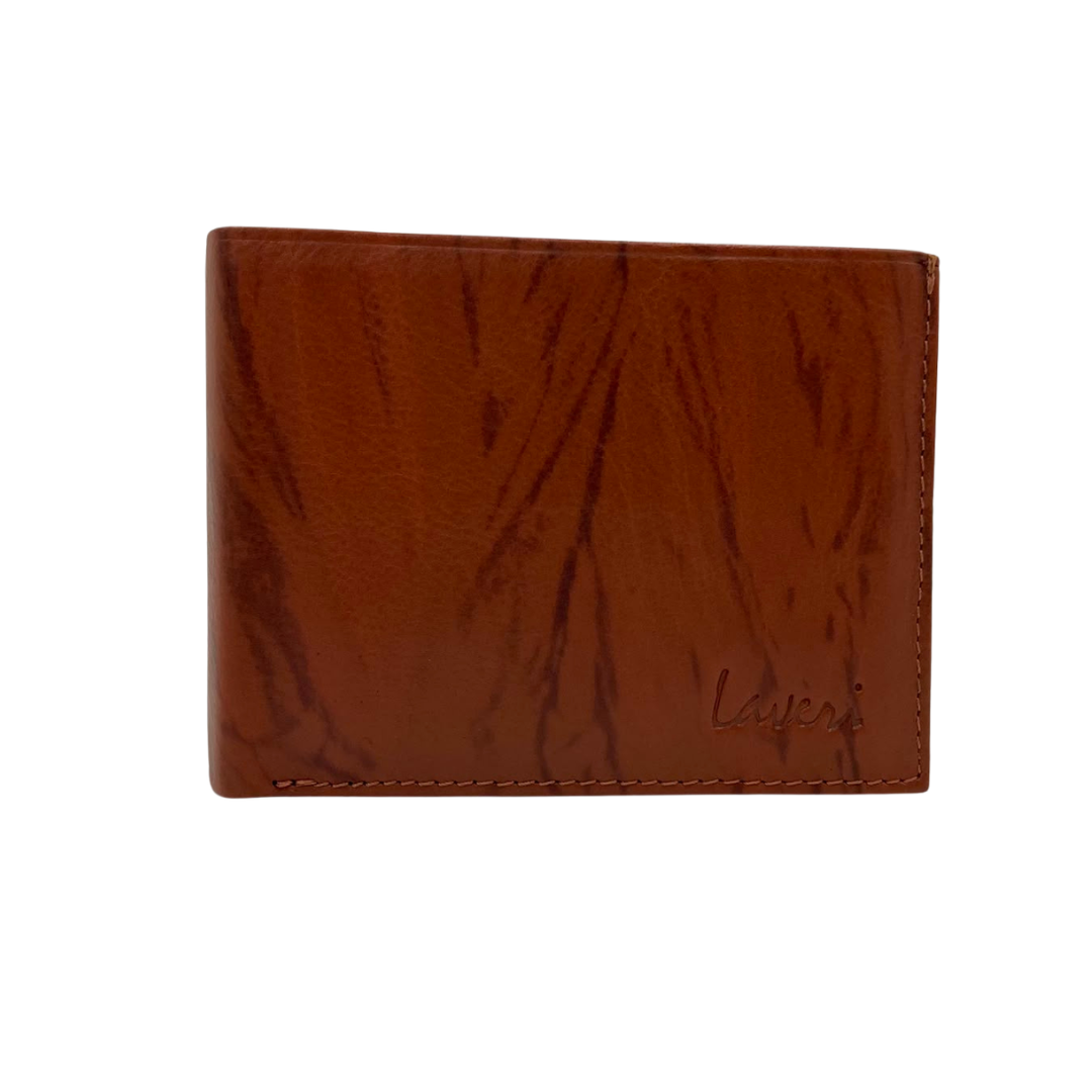 Mens Genuine Leather Mens wallet Leather Lined Bi fold Wallet For Men # 1013C