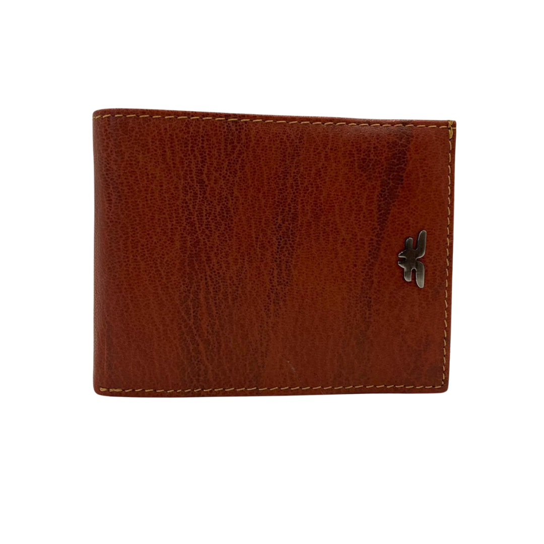 Mens Genuine Leather Mens wallet Leather Lined Bi fold Wallet For Men # 983A