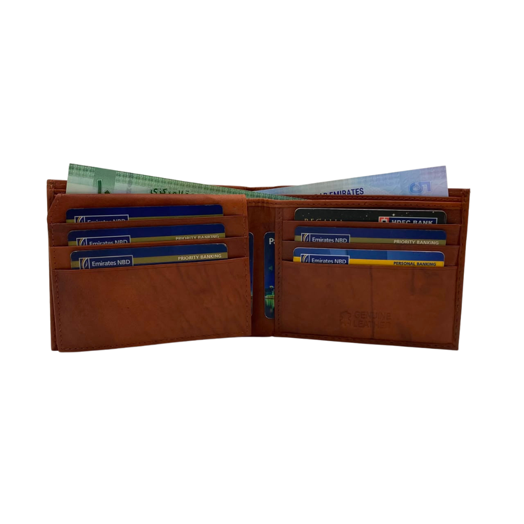 Antq, Smooth Leather Wallet With Inside Leather Lining  # 1699